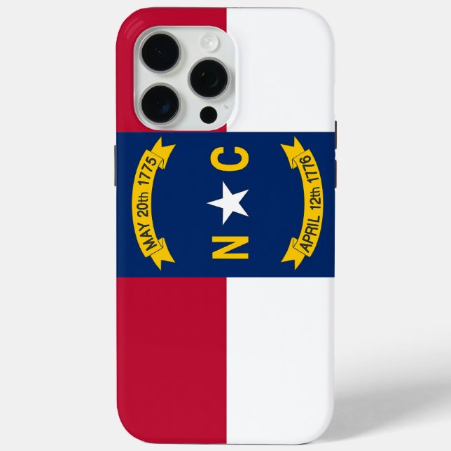 Apple iPhone 15 Pro Max Fall, North Carolina Flag Case-Mate iPhone Hülle (Rückseite)