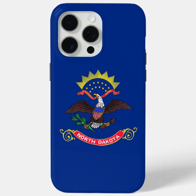 Apple iPhone 15 Pro Max Fall, North Dakota Flag Case-Mate iPhone Hülle (Rückseite)