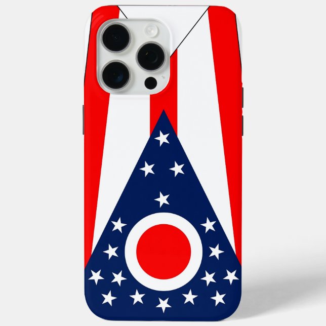 Apple iPhone 15 Pro Max Fall, Ohio State Flag Case-Mate iPhone Hülle (Rückseite)