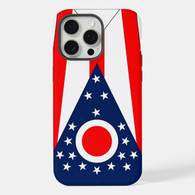 Apple iPhone 15 Pro Max Fall, Ohio State Flag Hülle (Rückseite)