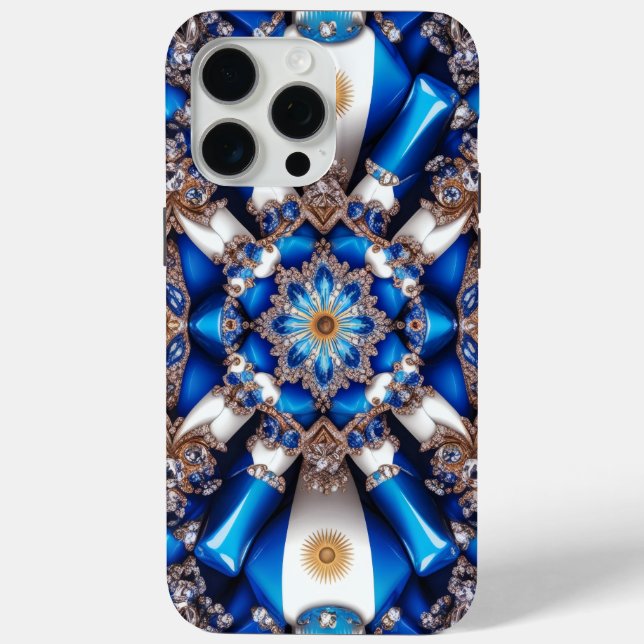 Apple iPhone 15 Pro Max Hülle, Argentinien Farben Case-Mate iPhone Hülle (Rückseite)