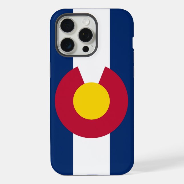 Apple iPhone 15 Pro Max Hülle, Colorado-Flagge Hülle (Rückseite)