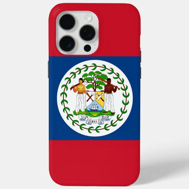 Apple iPhone 15 Pro Max Hülle, Flagge von Belize Case-Mate iPhone Hülle (Rückseite)