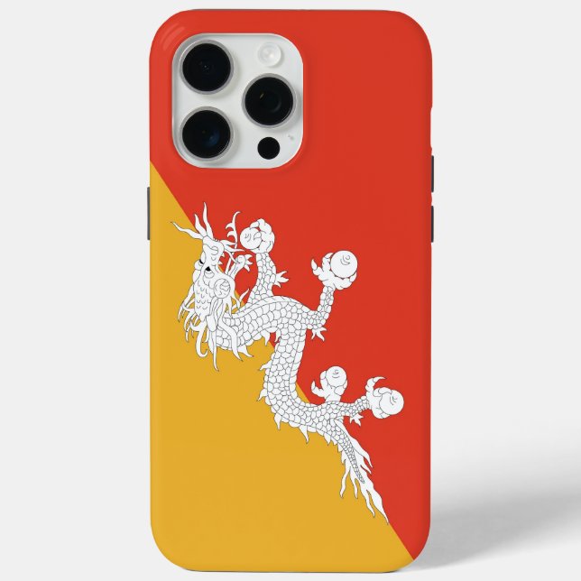 Apple iPhone 15 Pro Max Hülle, Flagge von Bhutan Case-Mate iPhone Hülle (Rückseite)