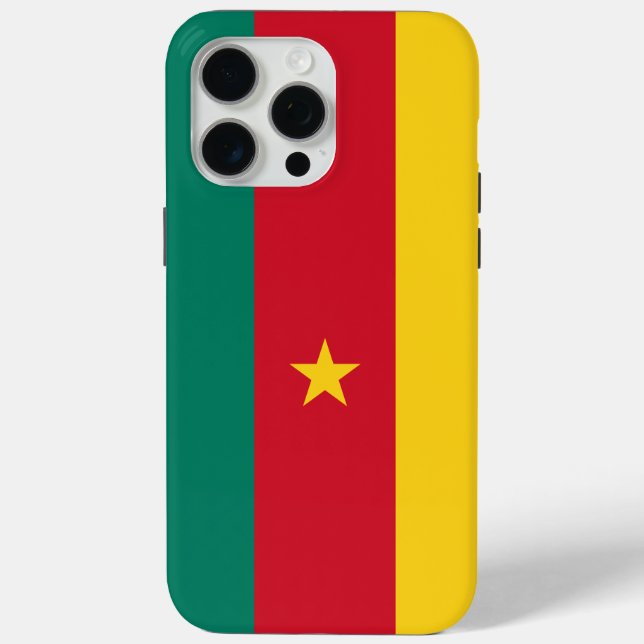 Apple iPhone 15 Pro Max Hülle, Flagge von Kamerun Case-Mate iPhone Hülle (Rückseite)