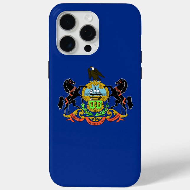 Apple iPhone 15 Pro Max Hülle, Pennsylvania-Flagge Case-Mate iPhone Hülle (Rückseite)