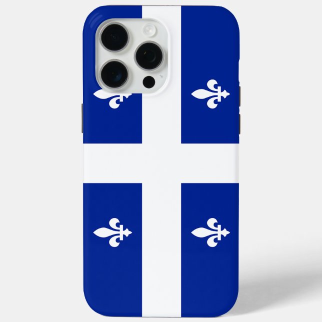 Apple iPhone 15 Pro Max Hülle, Quebec-Flagge Case-Mate iPhone Hülle (Rückseite)