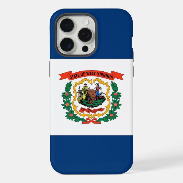 Apple iPhone 15 Pro Max, West Virginia-Flagge Hülle (Rückseite)