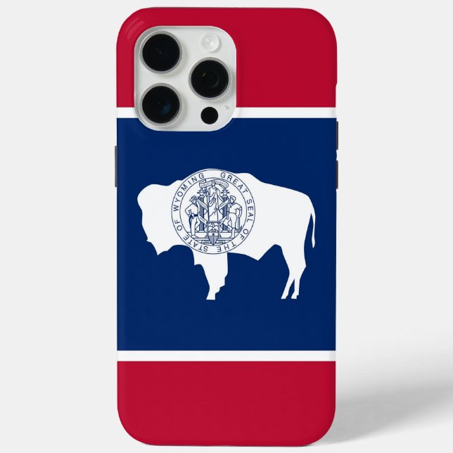 Apple iPhone 15 Pro Max, Wyoming-Flagge Case-Mate iPhone Hülle (Rückseite)