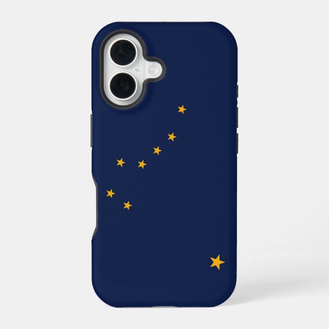 Apple iPhone 16 Case-Mate mit Alaska-Flagge Hülle (Rückseite)