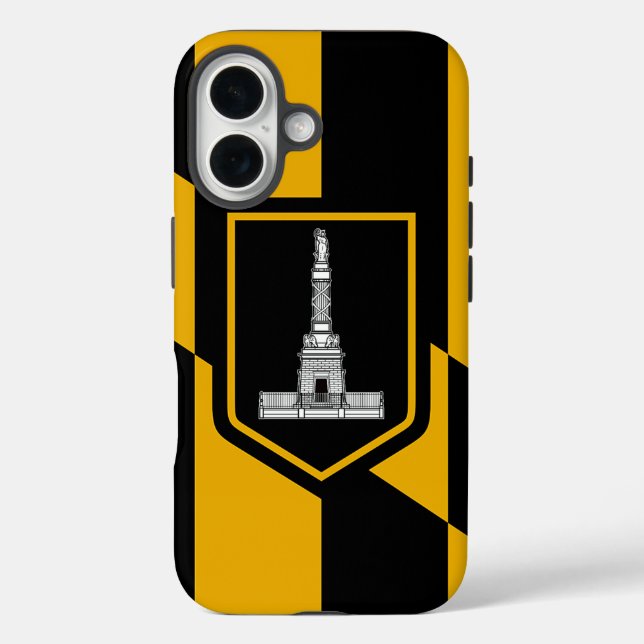 Apple iPhone 16 Case-Mate mit Baltimore-Flagge Hülle (Rückseite)