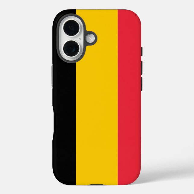 Apple iPhone 16 Case-Mate mit belgischer Flagge Hülle (Rückseite)