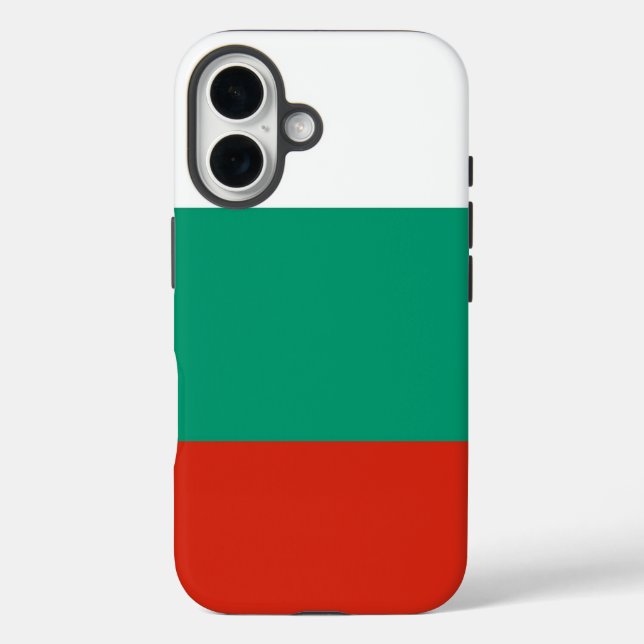 Apple iPhone 16 Case-Mate mit bulgarischer Flagge Hülle (Rückseite)
