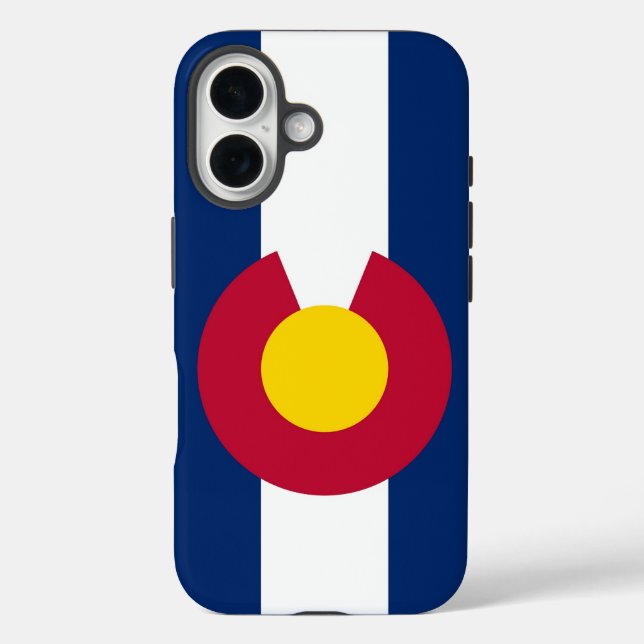 Apple iPhone 16 Case-Mate mit Colorado-Flagge Hülle (Rückseite)
