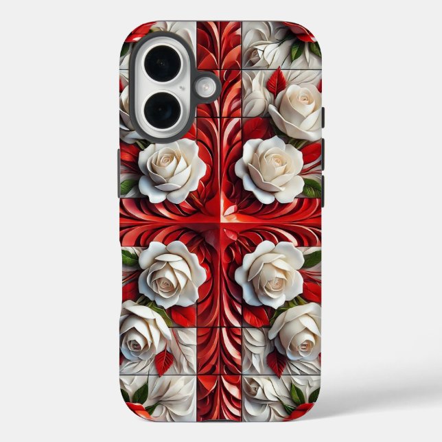 Apple iPhone 16 Case-Mate mit der Flagge Englands  Hülle (Rückseite)