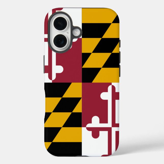 Apple iPhone 16 Case-Mate mit Maryland-Flagge Hülle (Rückseite)