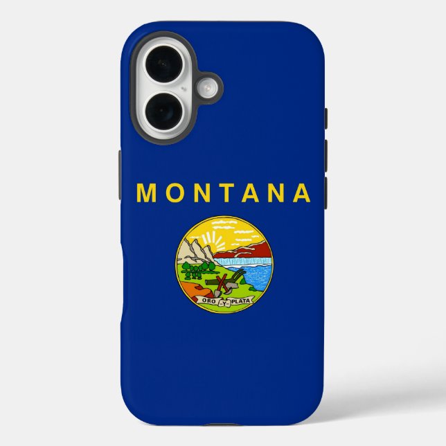 Apple iPhone 16 Case-Mate mit Montana-Flagge Hülle (Rückseite)