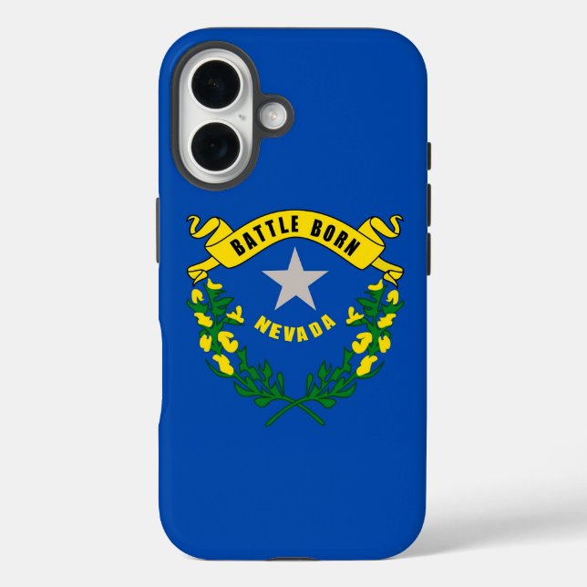 Apple iPhone 16 Case-Mate mit Nevada-Flagge Hülle (Rückseite)