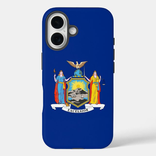 Apple iPhone 16 Case-Mate mit New Yorker Flagge Hülle (Rückseite)