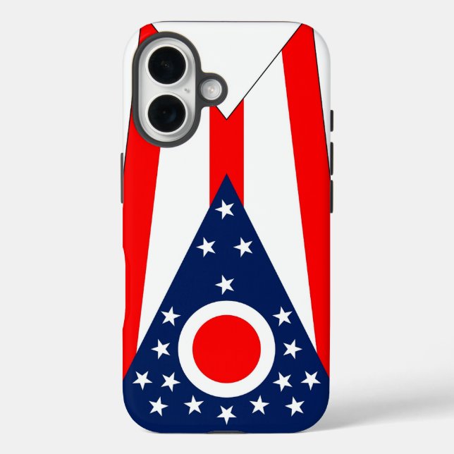 Apple iPhone 16 Case-Mate mit Ohio-Flagge Hülle (Rückseite)