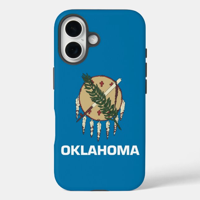 Apple iPhone 16 Case-Mate mit Oklahoma-Flagge Hülle (Rückseite)