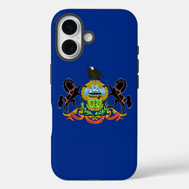 Apple iPhone 16 Case-Mate mit Pennsylvania-Flagge Hülle (Rückseite)