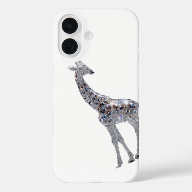 Apple iPhone 16 Crystal Giraffe Art Design Hülle  (Rückseite)