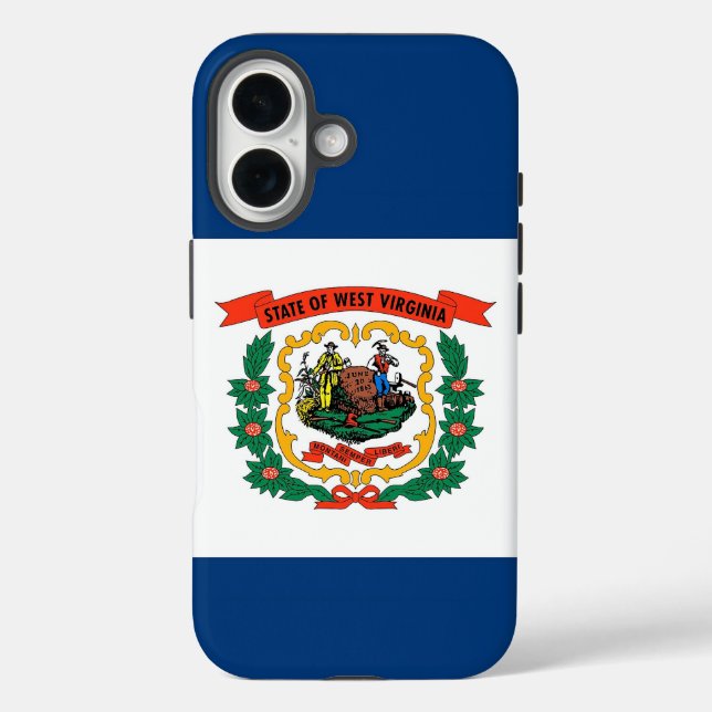 Apple iPhone 16 Hülle, West Virginia-Flagge Case-Mate iPhone Hülle (Rückseite)