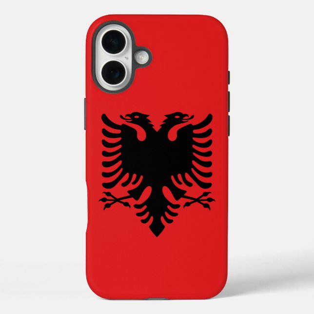 Apple iPhone 16 Plus Case-Mate, Albanien-Flagge Case-Mate iPhone Hülle (Rückseite)