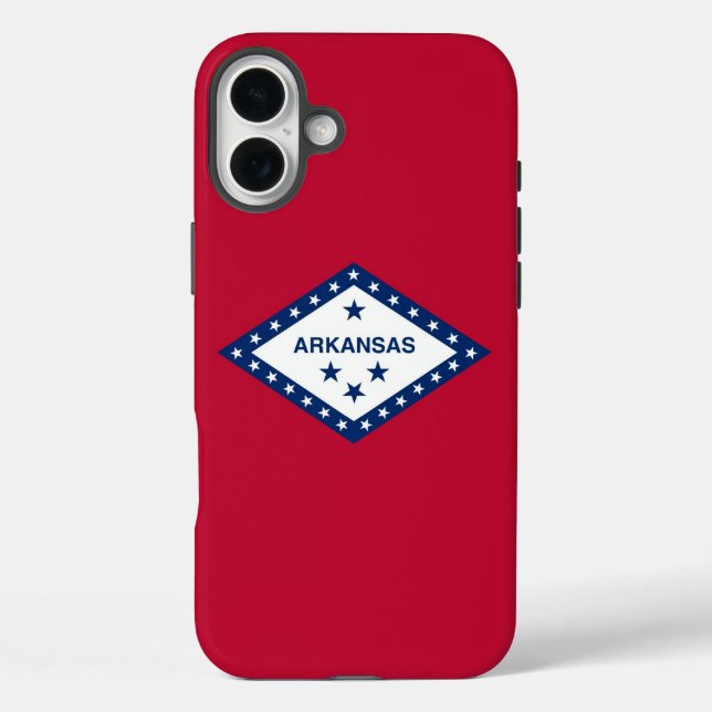 Apple iPhone 16 Plus Case-Mate, Arkansas-Flag Case-Mate iPhone Hülle (Rückseite)
