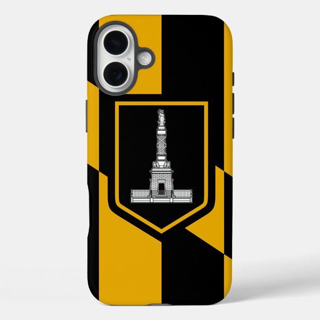 Apple iPhone 16 Plus Case-Mate, Baltimore Flagge Case-Mate iPhone Hülle (Rückseite)
