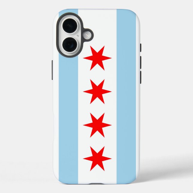 Apple iPhone 16 Plus Case-Mate Chicago Flag Hülle (Rückseite)