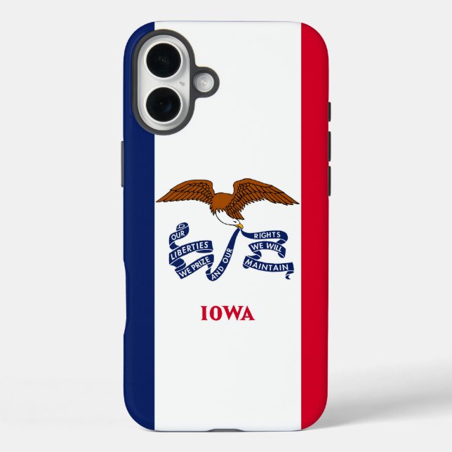 Apple iPhone 16 Plus Case-Mate Iowa Flag Case-Mate iPhone Hülle (Rückseite)