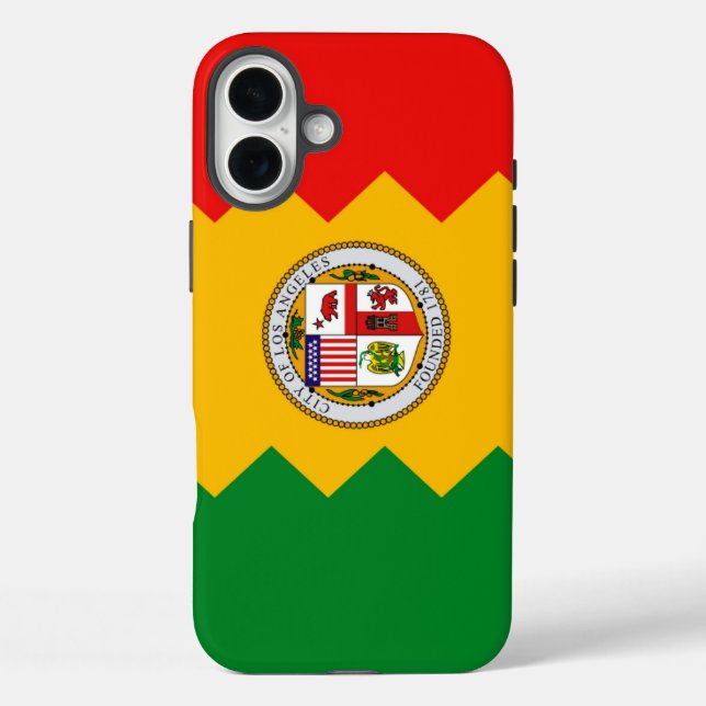 Apple iPhone 16 Plus Case-Mate, Los Angeles Flag Case-Mate iPhone Hülle (Rückseite)