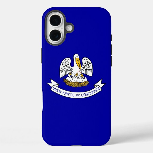 Apple iPhone 16 Plus Case-Mate, Louisiana-Flagge Case-Mate iPhone Hülle (Rückseite)