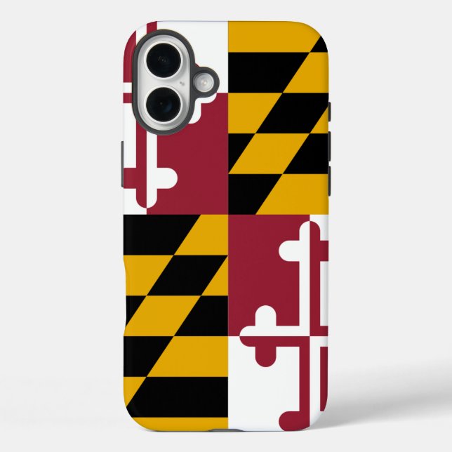 Apple iPhone 16 Plus Case-Mate, Maryland-Flagge Case-Mate iPhone Hülle (Rückseite)