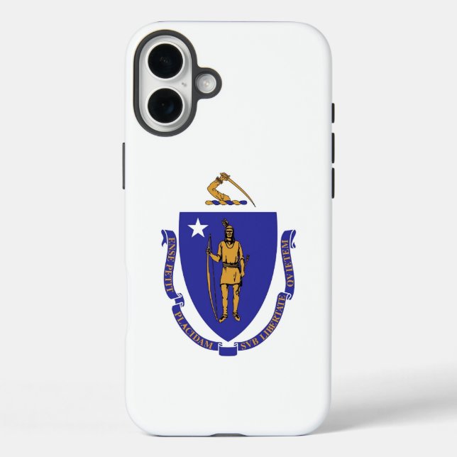 Apple iPhone 16 Plus Case-Mate, Massachusetts-Flag Case-Mate iPhone Hülle (Rückseite)
