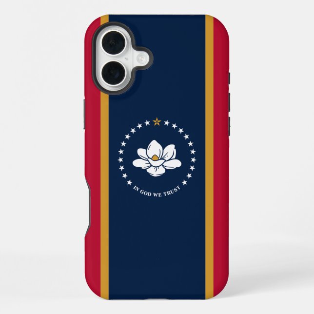 Apple iPhone 16 Plus Case-Mate Mississippi-Flagge Hülle (Rückseite)