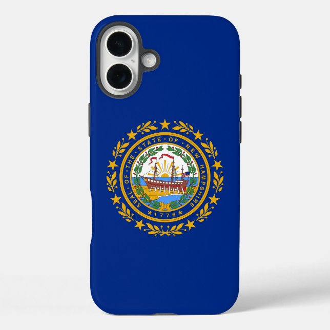 Apple iPhone 16 Plus Case-Mate Neue Hampshire-Flag Hülle (Rückseite)