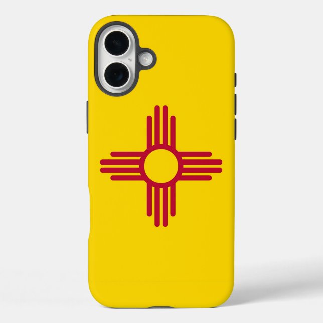 Apple iPhone 16 Plus Case-Mate New Mexico Flag Case-Mate iPhone Hülle (Rückseite)