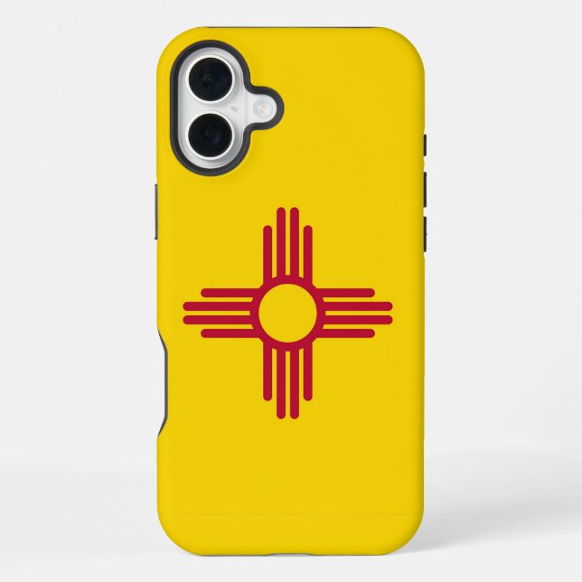 Apple iPhone 16 Plus Case-Mate New Mexico-Flagge Hülle (Rückseite)