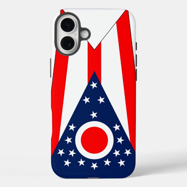 Apple iPhone 16 Plus Case-Mate Ohio-Flag Hülle (Rückseite)