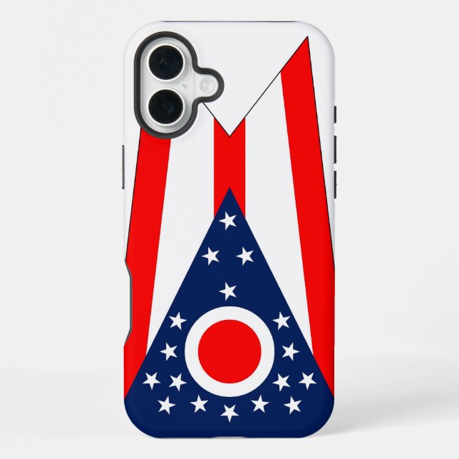 Apple iPhone 16 Plus Case-Mate Ohio-Flagge Hülle (Rückseite)