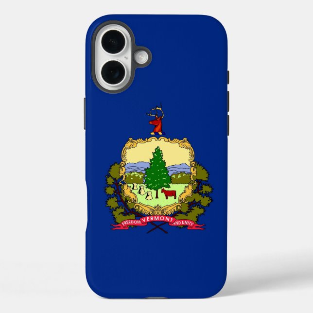 Apple iPhone 16 Plus Hülle, Vermont-Flagge Case-Mate iPhone Hülle (Rückseite)