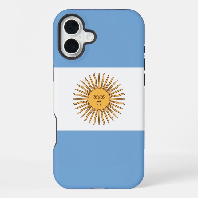 Apple iPhone 16 Plus Mate, argentinische Flagge Hülle (Rückseite)