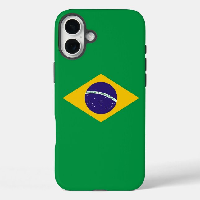 Apple iPhone 16 Plus Mate, Brasilien-Flagge Case-Mate iPhone Hülle (Rückseite)