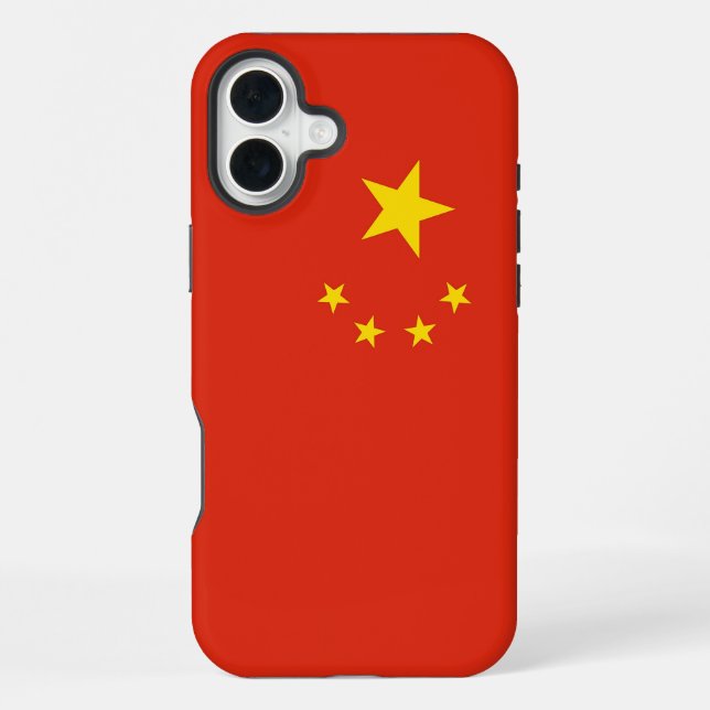 Apple iPhone 16 Plus Mate, China-Flagge Hülle (Rückseite)