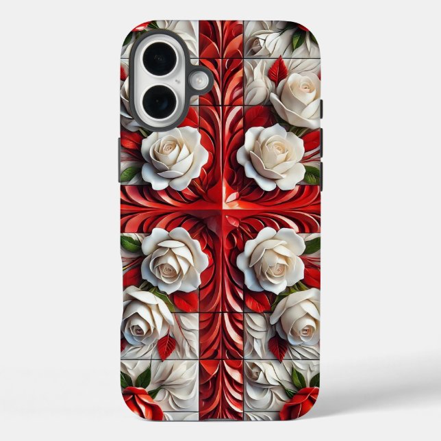 Apple iPhone 16 Plus Mate, England Farben Flagge Case-Mate iPhone Hülle (Rückseite)