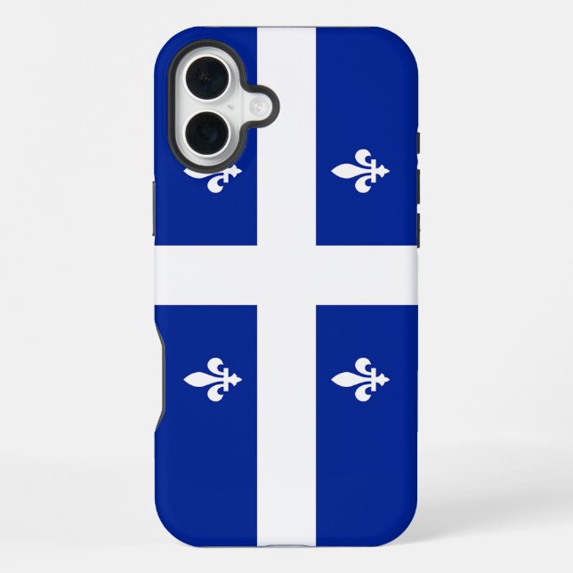 Apple iPhone 16 Plus Mate, Flagge von Quebec Hülle (Rückseite)