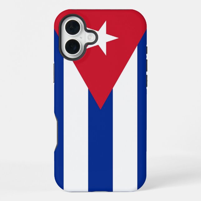 Apple iPhone 16 Plus Mate, kubanische Flagge Hülle (Rückseite)